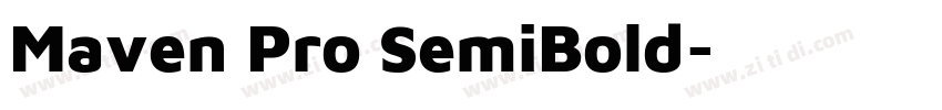 Maven Pro SemiBold字体转换